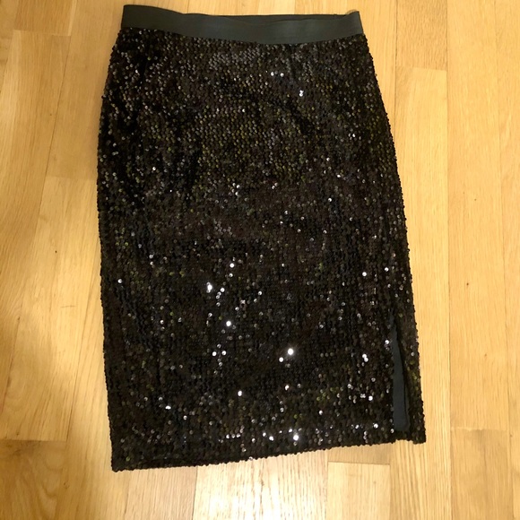 Party BLACK Sequin Skirt - Picture 1 of 4